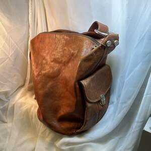 Vintage Marino Orlandi Brown Leather Hobo Bag